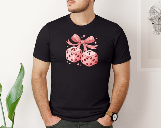 Six Seven Dice 6 7 Valentine Day Graphic T-Shirt
