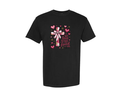 brand:Comfort Colors|color:Black|Coquette Jesus Valentine Pngvalentines Graphic T-Shirt