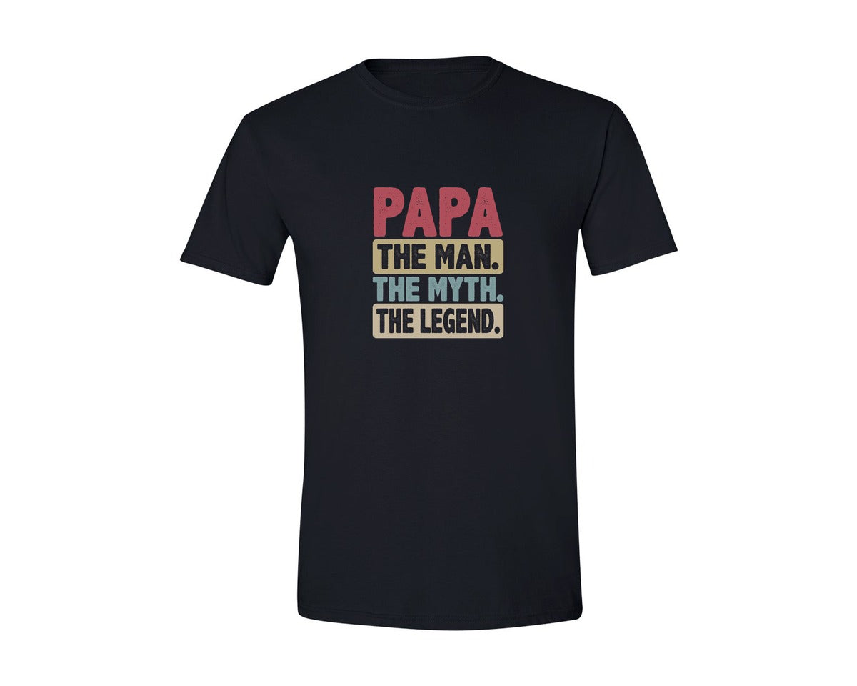 brand:Generic|color:Black|Papa Shirt Father Shirt Graphic T-Shirt