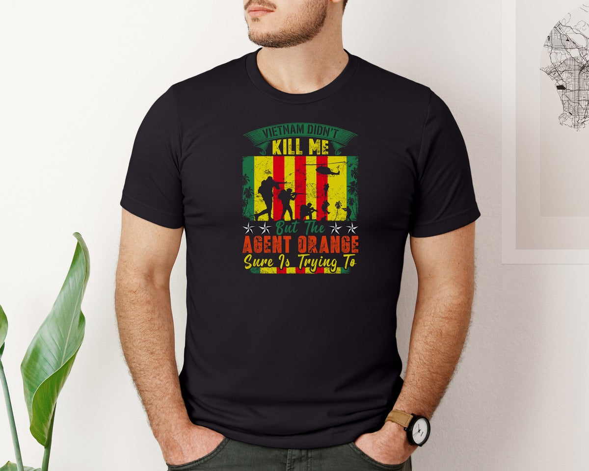 brand:Bella Canvas|color:Black|Vietnam Survivor Veterans Day T Shirt Graphic T-Shirt