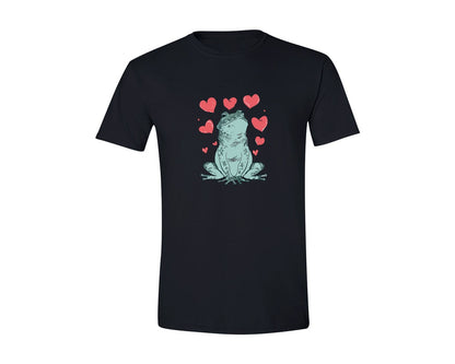 brand:Generic|color:Black|Frog Valentines Day Graphic T-Shirt