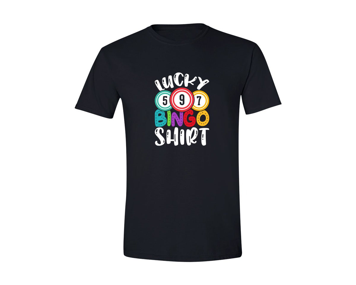 brand:Generic|color:Black|Casino Vintage Bingo T Shirt Design 75 Graphic T-Shirt