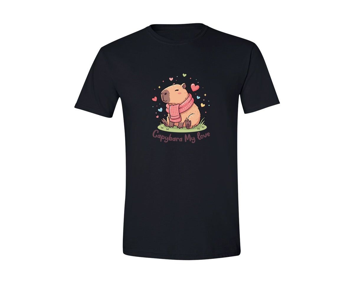 brand:Generic|color:Black|Capybara My Love Cute Animal T Shirt Graphic T-Shirt