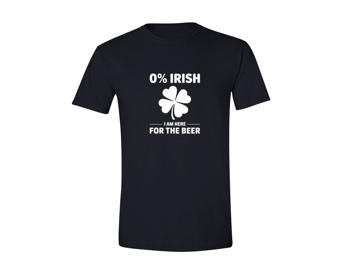 brand:Generic|color:Black|Irish Beer Percent Beer St Patricks Graphic T-Shirt