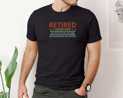 brand:Bella Canvas|color:Black|Mens Fathers Day Retired Grandpa Shirts Graphic T-Shirt