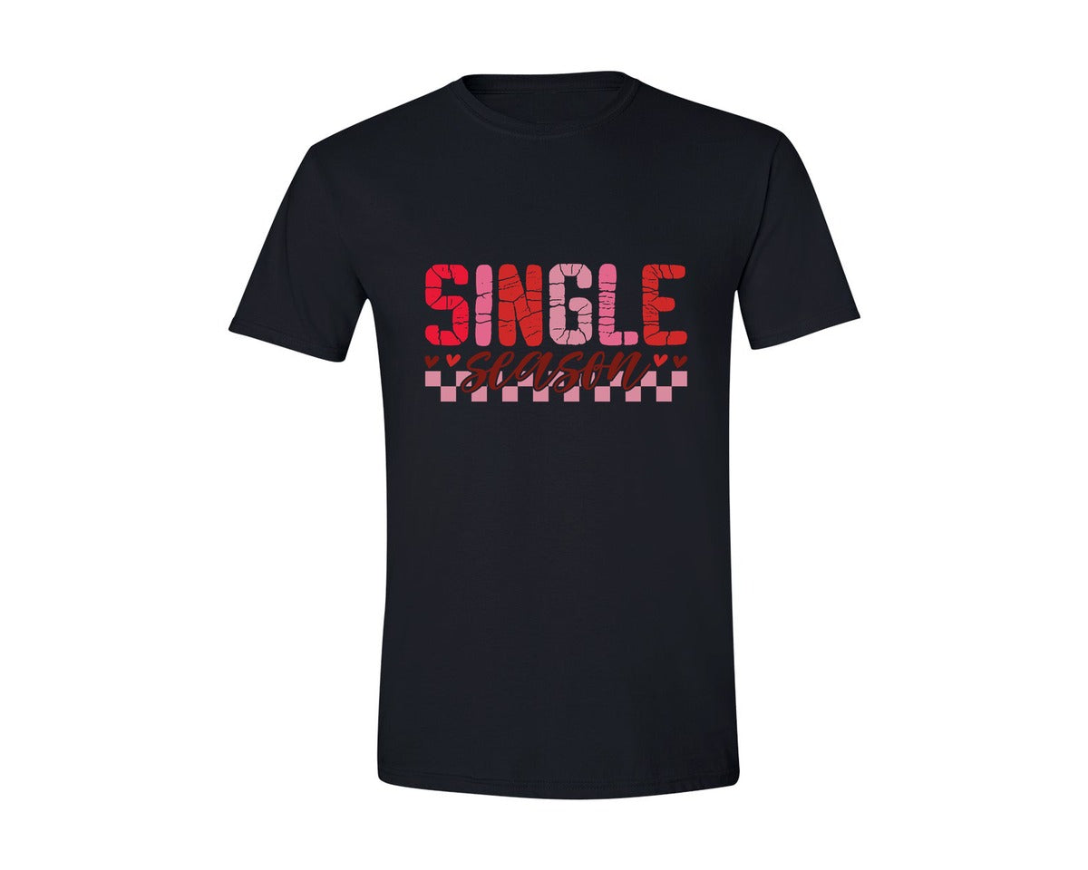 brand:Generic|color:Black|Single Season Valentines Valen Graphic T-Shirt