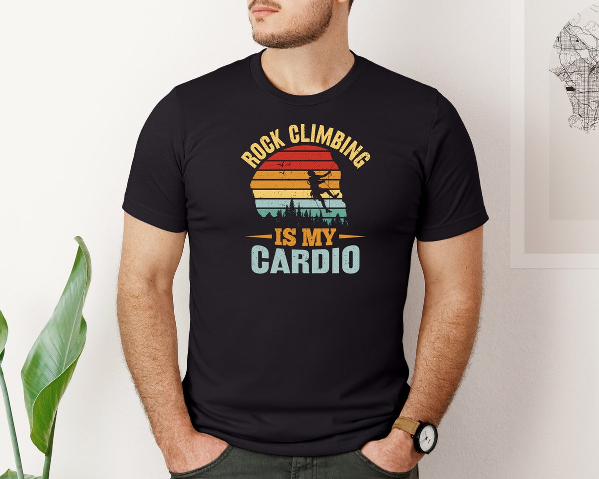 brand:Bella Canvas|color:Black|Rock Climbing Graphic Graphic T-Shirt
