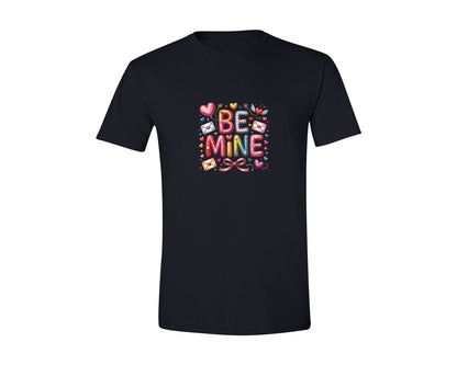 brand:Generic|color:Black|Be Mine Valentine Design 2 Graphic T-Shirt