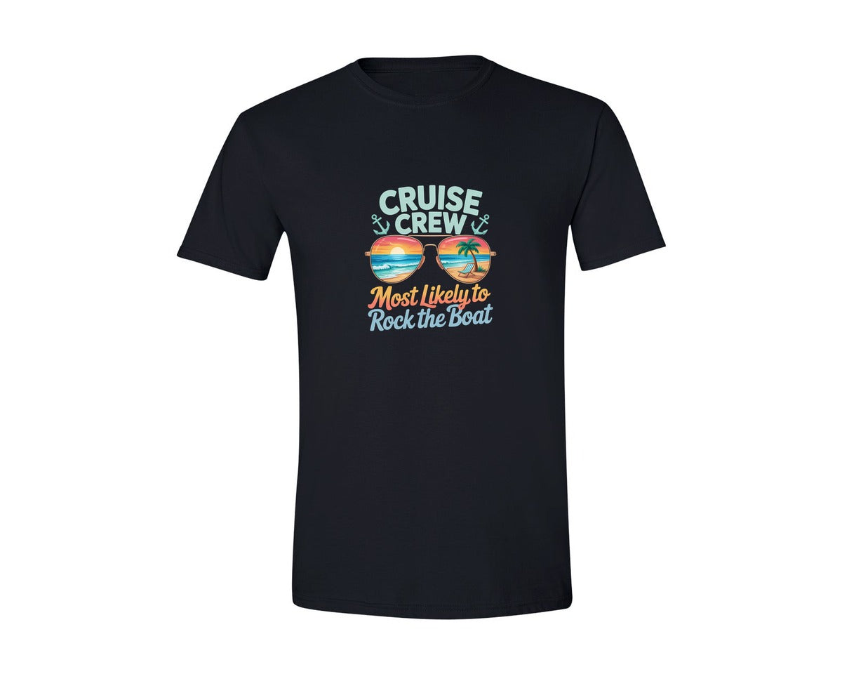 brand:Generic|color:Black|Cruise Crew Travel Adventure Shirt Graphic T-Shirt
