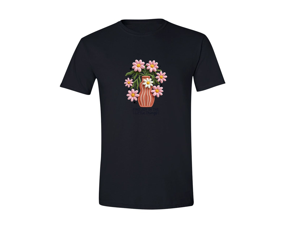 brand:Generic|color:Black|Mental Health Faux Yarn Find Joy Shirt Graphic T-Shirt