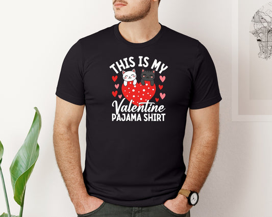 Cute Pajama Valentines Day T Shirt Graphic T-Shirt