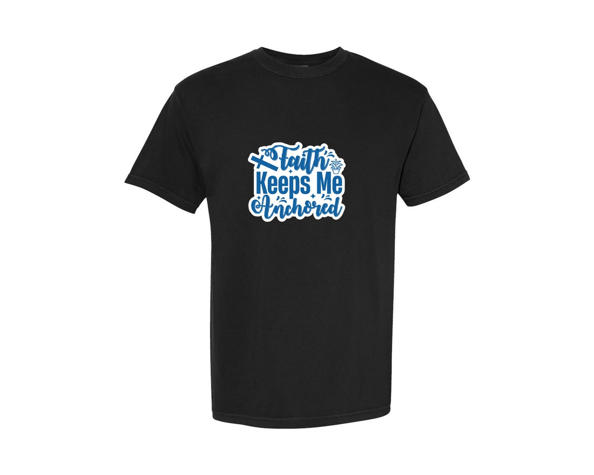 brand:Comfort Colors|color:Black|Faith Keeps Me Anchored 9 Graphic T-Shirt