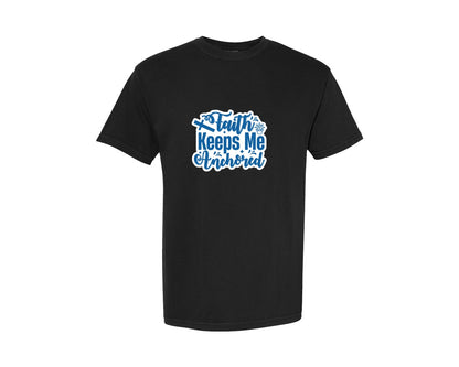 brand:Comfort Colors|color:Black|Faith Keeps Me Anchored 9 Graphic T-Shirt
