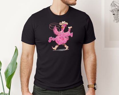 brand:Bella Canvas|color:Black|Pink Poultry Club Funny Chicken Disco Graphic T-Shirt