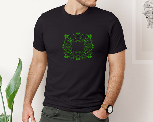 Shamrock Decorative Saint Patrick Frames Graphic T-Shirt