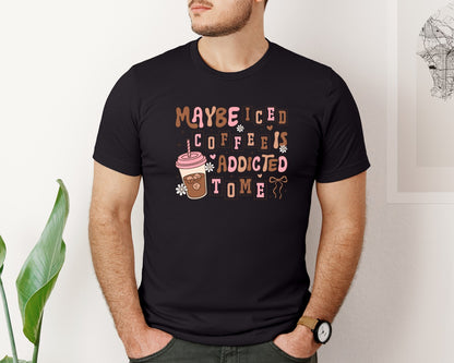 brand:Bella Canvas|color:Black|Iced Coffee 3 Graphic T-Shirt