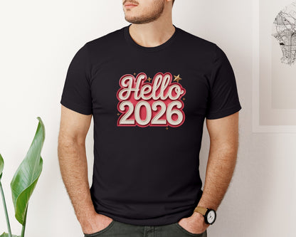 brand:Bella Canvas|color:Black|Hello 2026 New Years Eve Nye Graphic T-Shirt