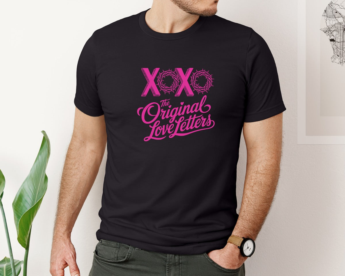 brand:Bella Canvas|color:Black|Christian Love Religious Valentine Graphic T-Shirt