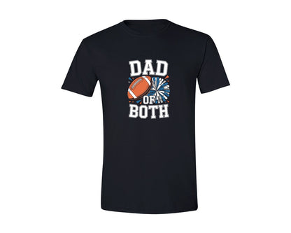 brand:Generic|color:Black|Dad Of Both Cheer And Football Dad Graphic T-Shirt