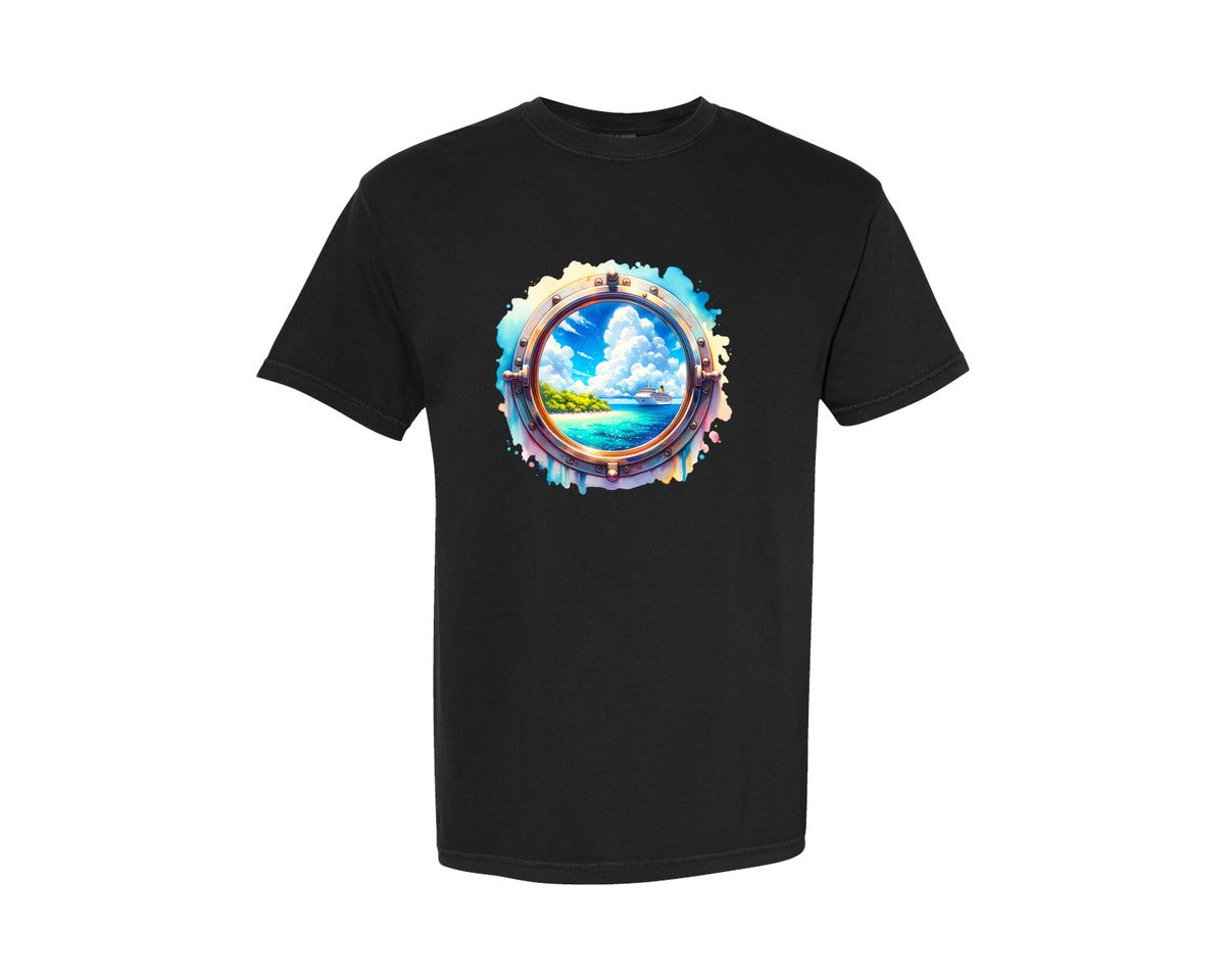 brand:Comfort Colors|color:Black|Vacation Travel Cruise Island Graphic T-Shirt