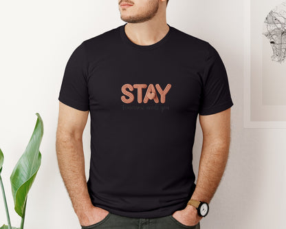 brand:Bella Canvas|color:Black|Stay Tomorrow Needs You Crochet Graphic T-Shirt