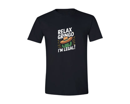 brand:Generic|color:Black|Relax Gringo Im Legal Funny Cinco De Ma 2 Graphic T-Shirt