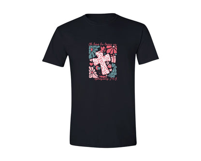 brand:Generic|color:Black|Oh How He Loves Us 19 Graphic T-Shirt