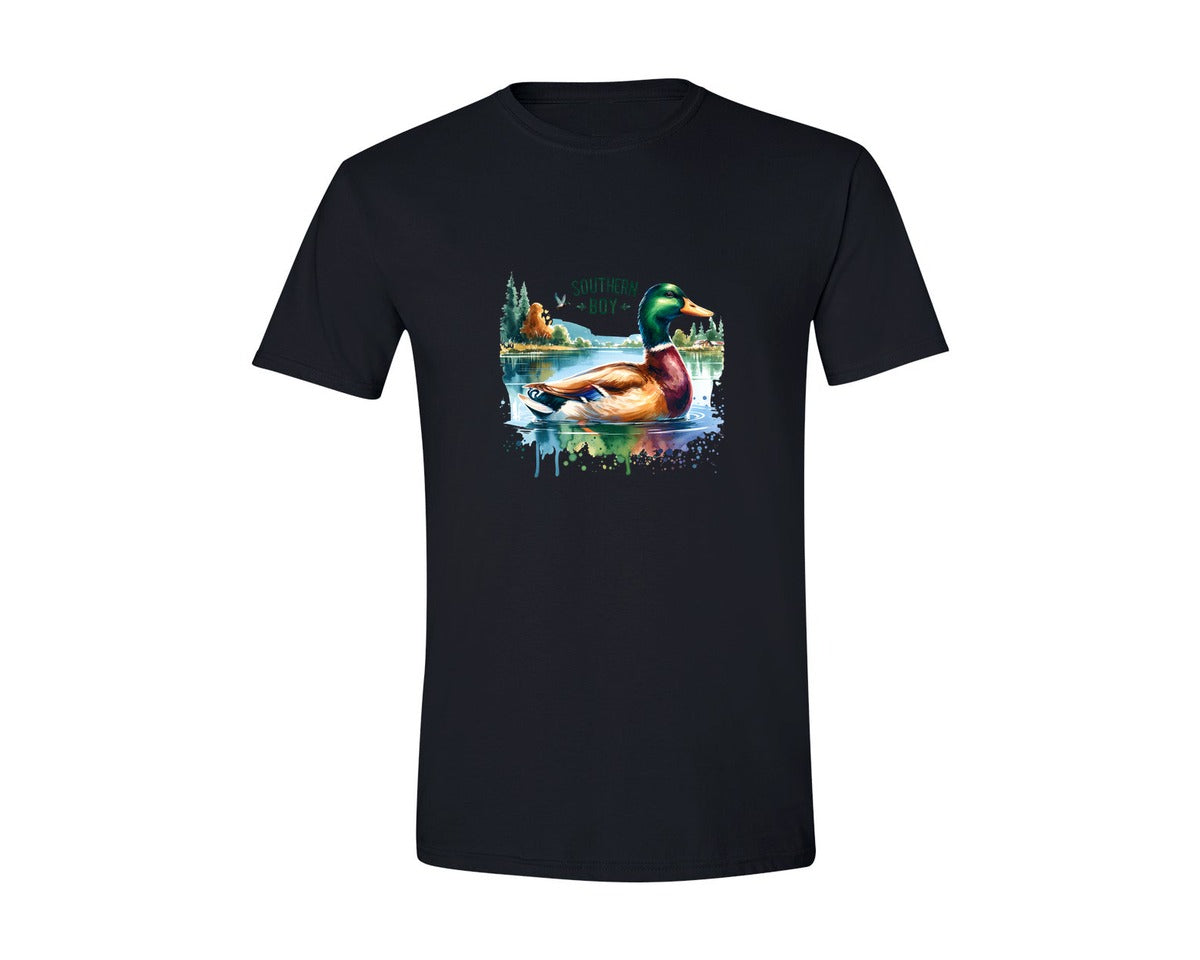 brand:Generic|color:Black|Southern Boy Mallard Duck Hunting Graphic T-Shirt