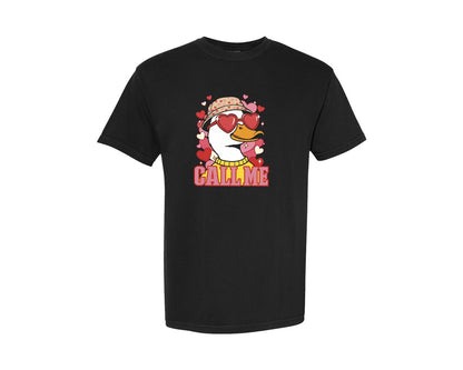 brand:Comfort Colors|color:Black|Kall Me Silly Goose Valentine Graphic T-Shirt