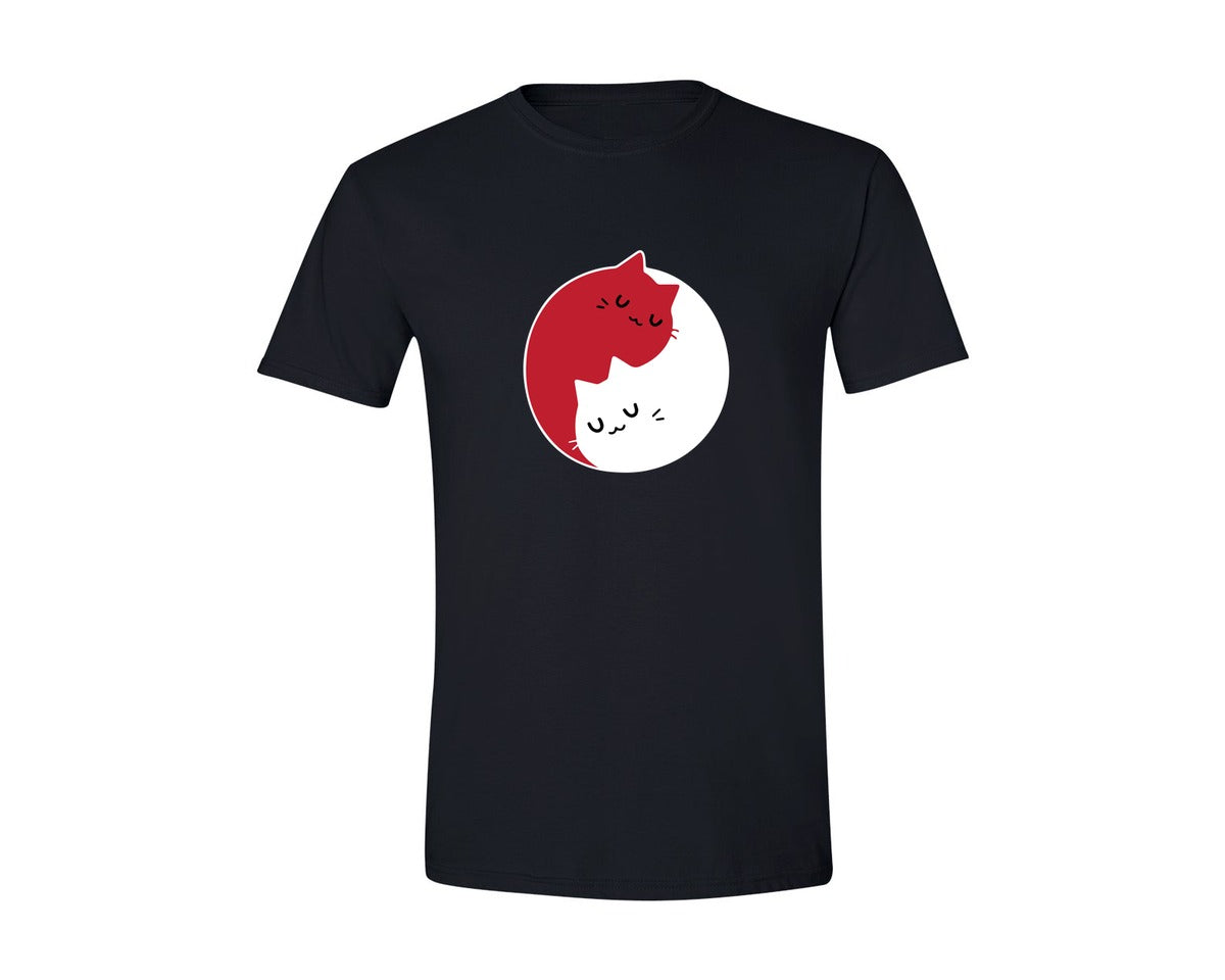 brand:Generic|color:Black|Cat Circle Graphic T-Shirt