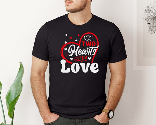 Two Hearts One Love T Shirt Design 8 Graphic T-Shirt