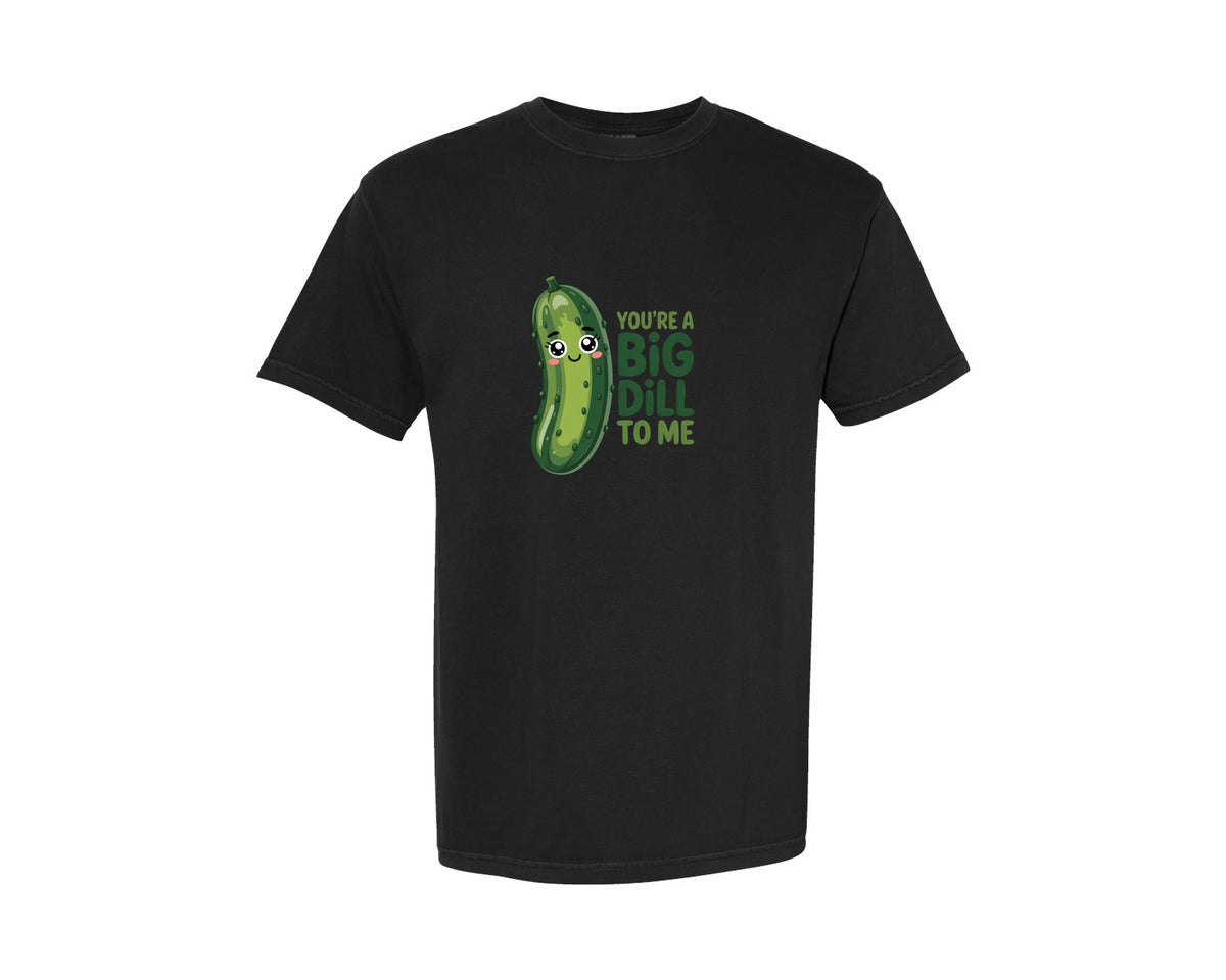 brand:Comfort Colors|color:Black|Cute Pickle Dill Pun 2 Graphic T-Shirt