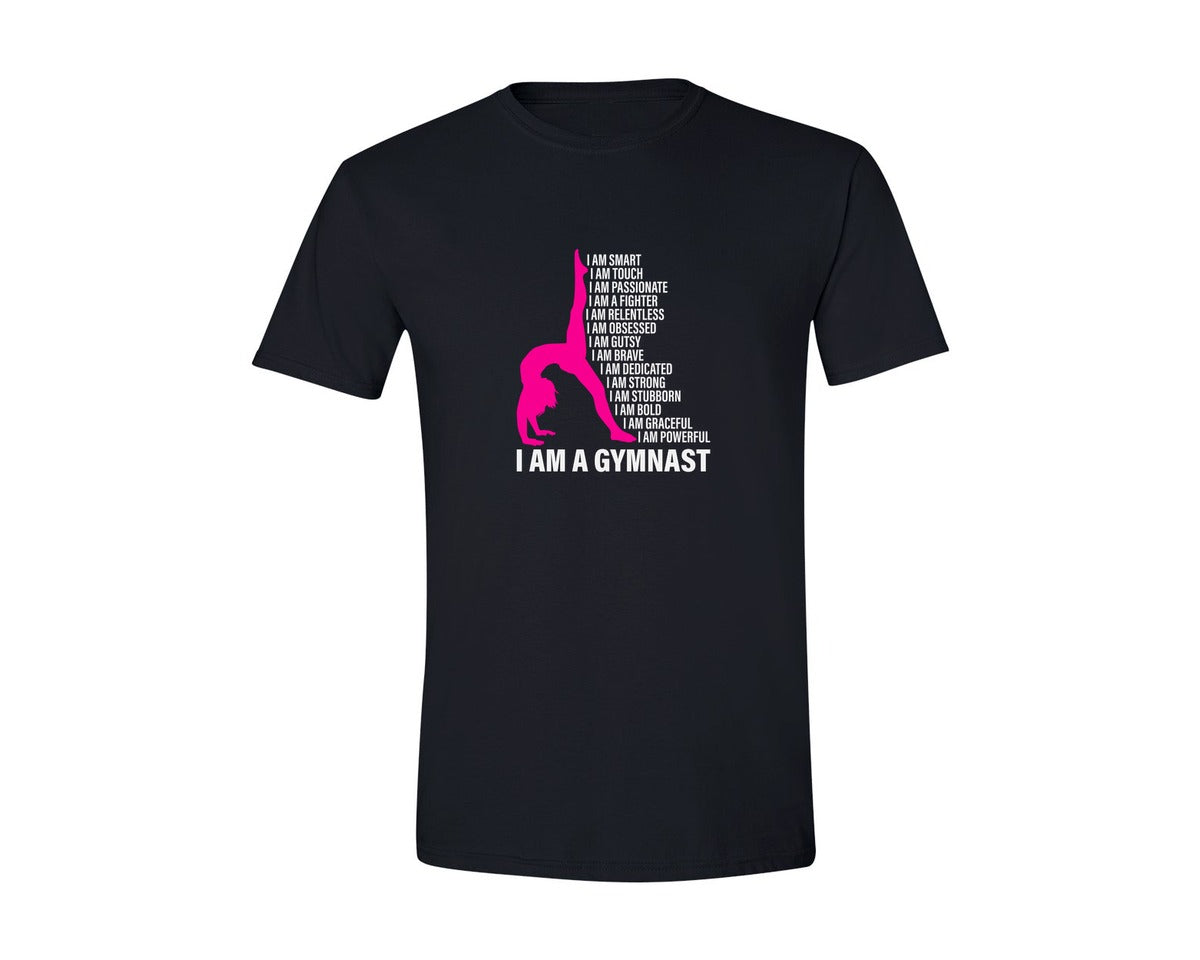 brand:Generic|color:Black|I Am A Gymnast Funny Handstand Gymnastic 2 Graphic T-Shirt