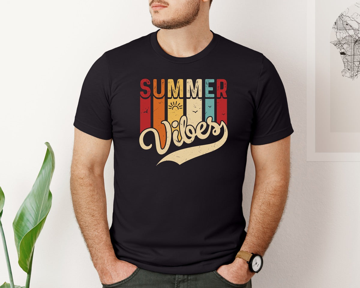 brand:Bella Canvas|color:Black|Vacation Summer Vibes Graphic T-Shirt
