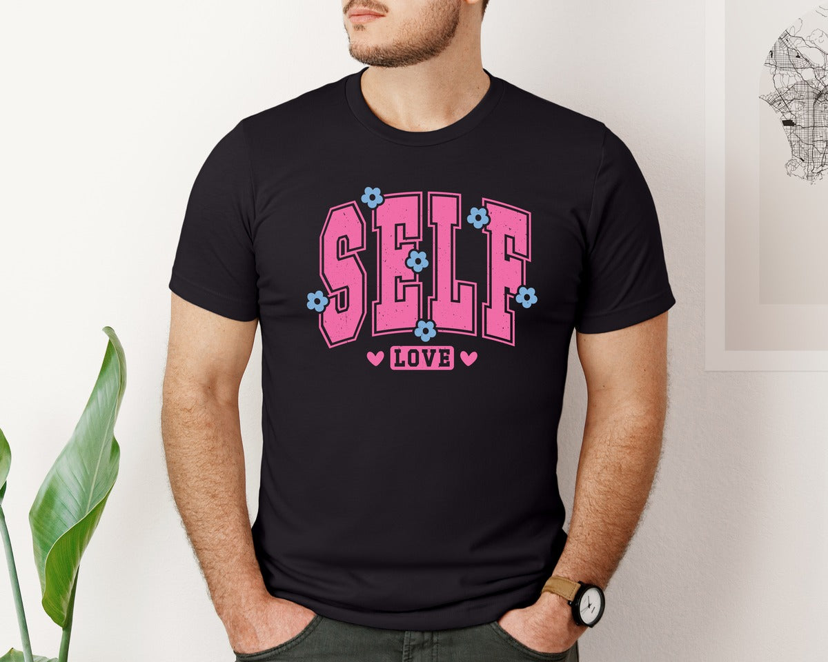 brand:Bella Canvas|color:Black|Self Love Pnginspirational Graphic T-Shirt
