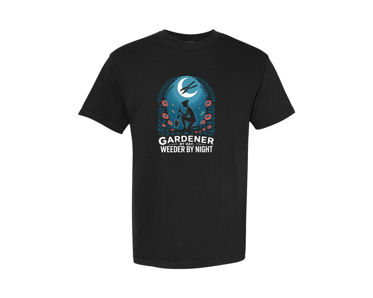 brand:Comfort Colors|color:Black|Gardener Weeder Vector T Shirt Design Graphic T-Shirt