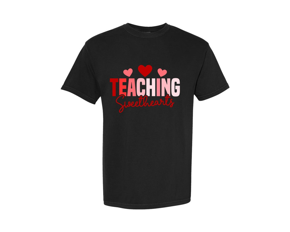 brand:Comfort Colors|color:Black|Teaching Sweethearts Teacher 4 Graphic T-Shirt