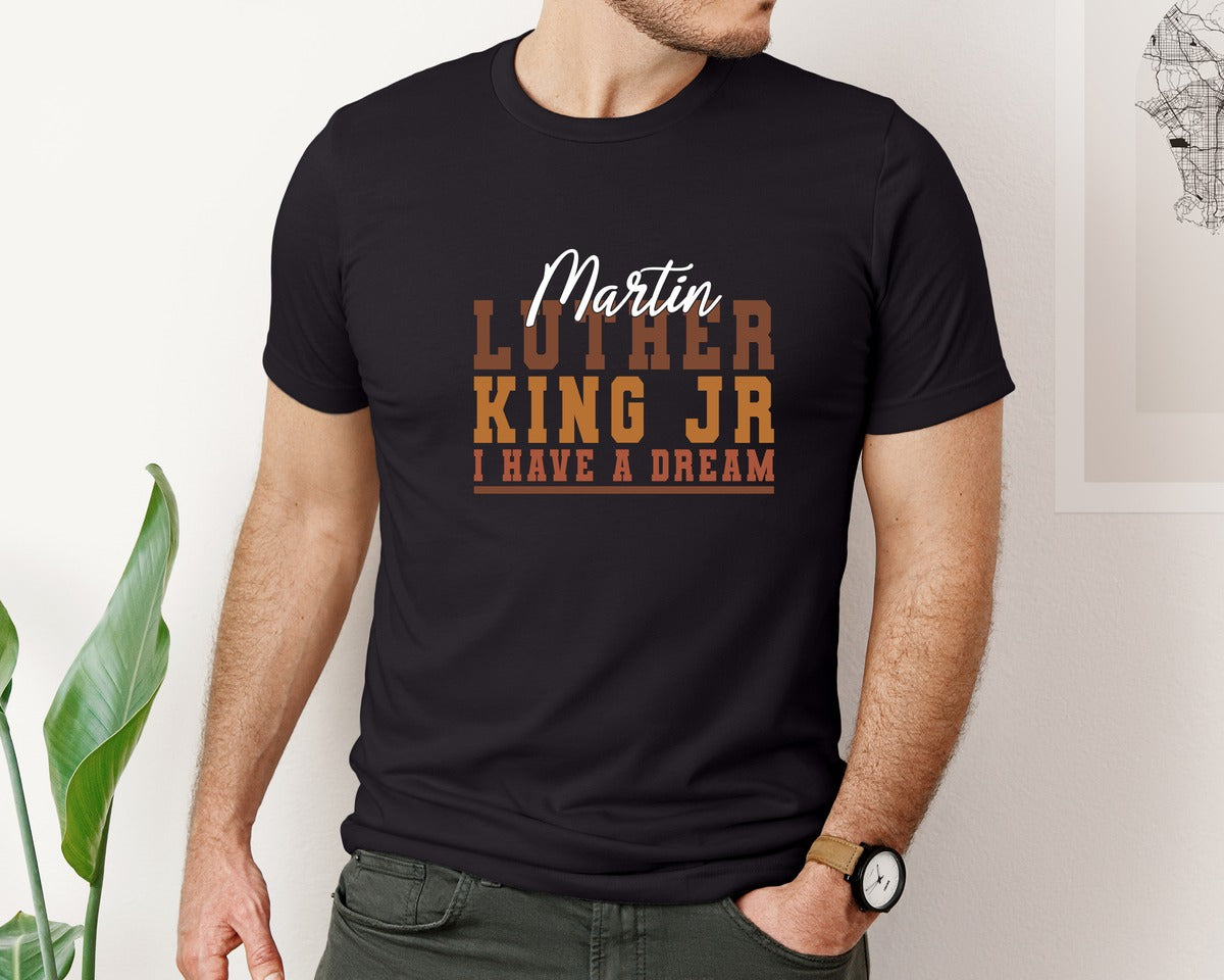 brand:Bella Canvas|color:Black|Martin Luther Jr King Black History Graphic T-Shirt