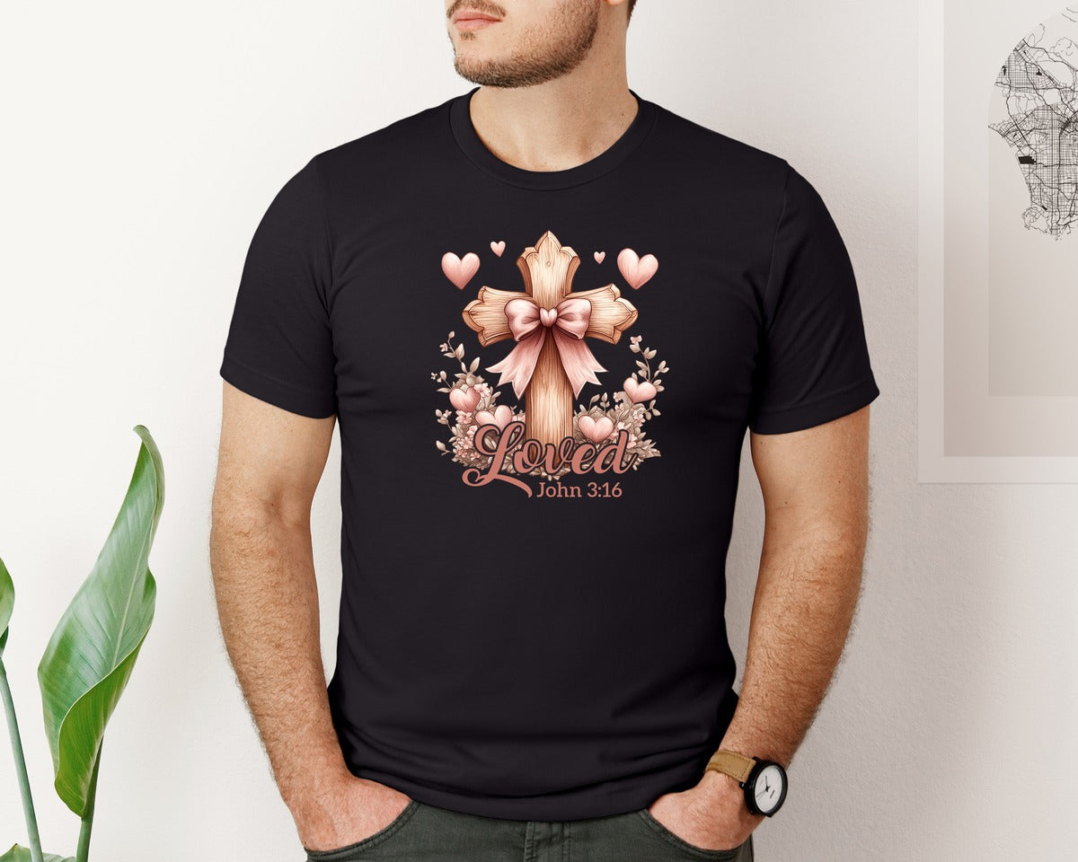 brand:Bella Canvas|color:Black|Christian Quotes Jesus Graphic T-Shirt
