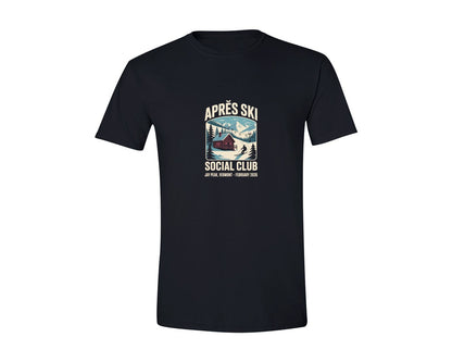 brand:Generic|color:Black|Apres Ski Social Club Illustration Graphic T-Shirt