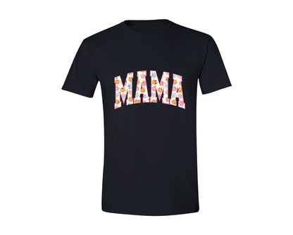 brand:Generic|color:Black|Mama Flower Mama Spring Summer Graphic T-Shirt