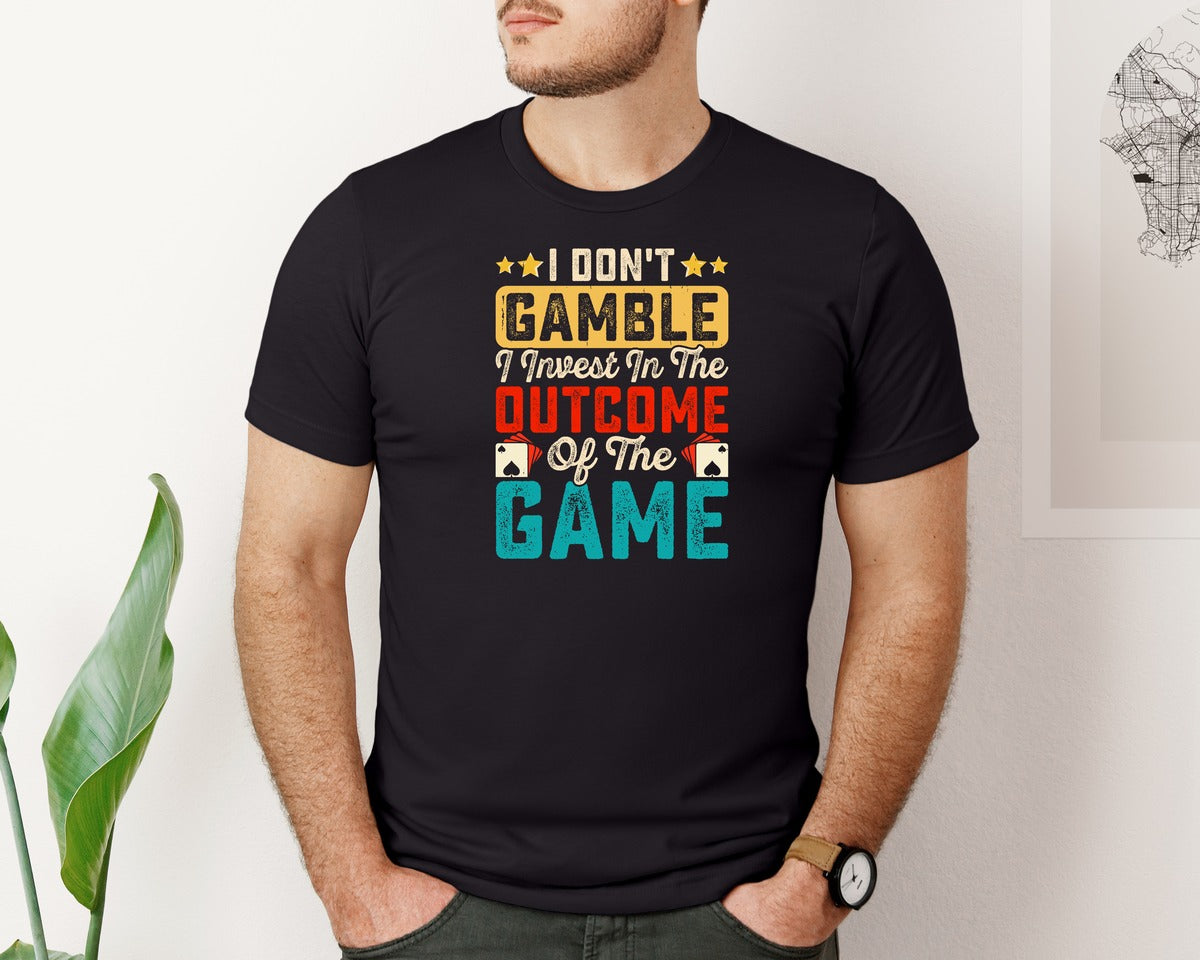 brand:Bella Canvas|color:Black|Vintage Poker T Shirt Design Graphic T-Shirt
