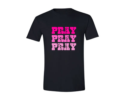 brand:Generic|color:Black|Pray On It Over It Graphic T-Shirt