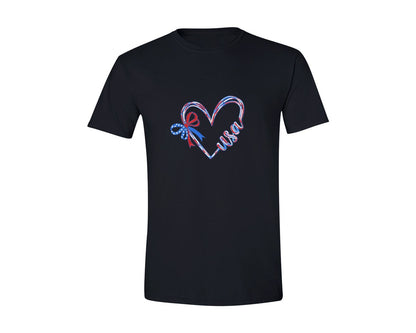 brand:Generic|color:Black|Patriotic Heart Usa With Bow
