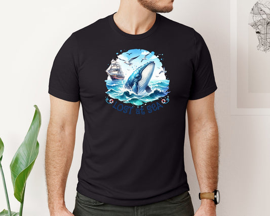 Lost At Sea Ocean Whale Graphic T-Shirt