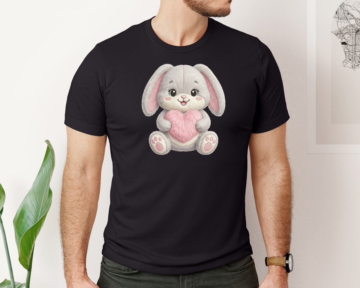 brand:Bella Canvas|color:Black|Faux Fur Valentine Graphic T-Shirt