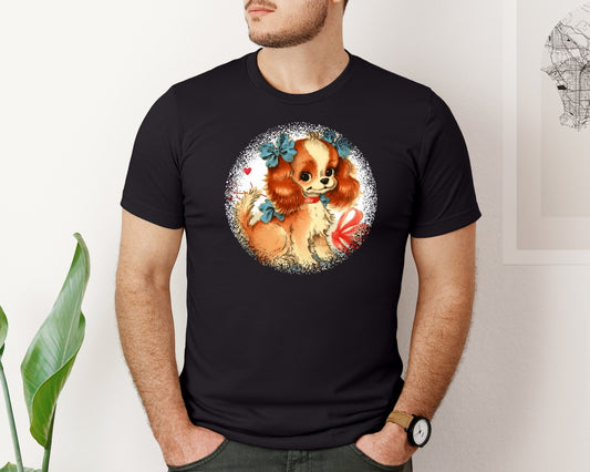 Vintage Valentine Round Tshirt 33 Graphic T-Shirt