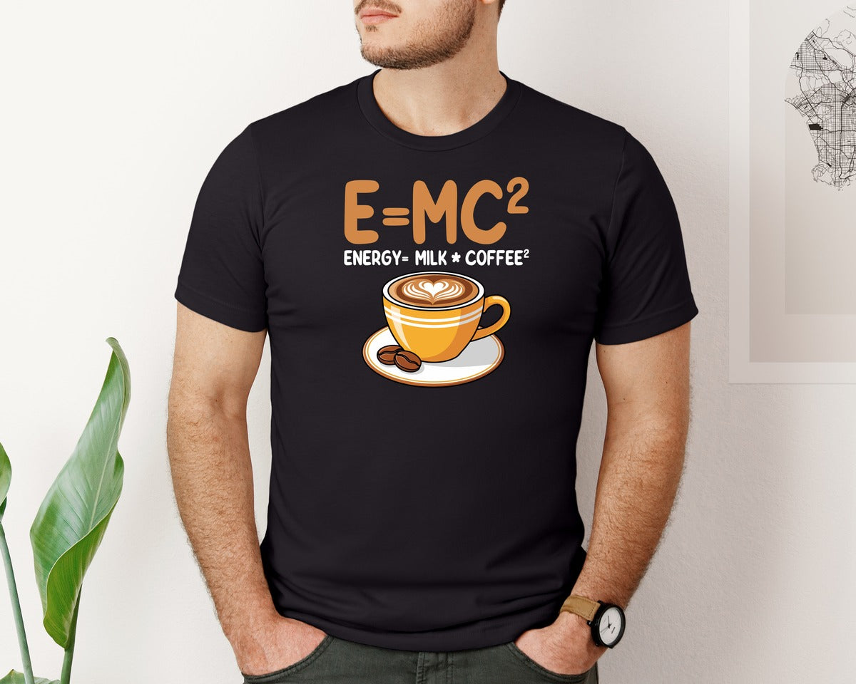 brand:Bella Canvas|color:Black|Energy Milk Coffee Lover T Shirt Graphic T-Shirt