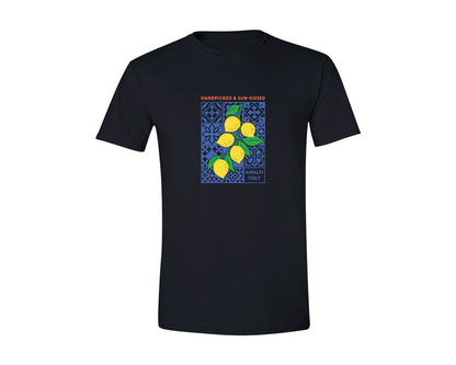 brand:Generic|color:Black|Handdrawn Lemon Amalfi Summer Trendy Graphic T-Shirt