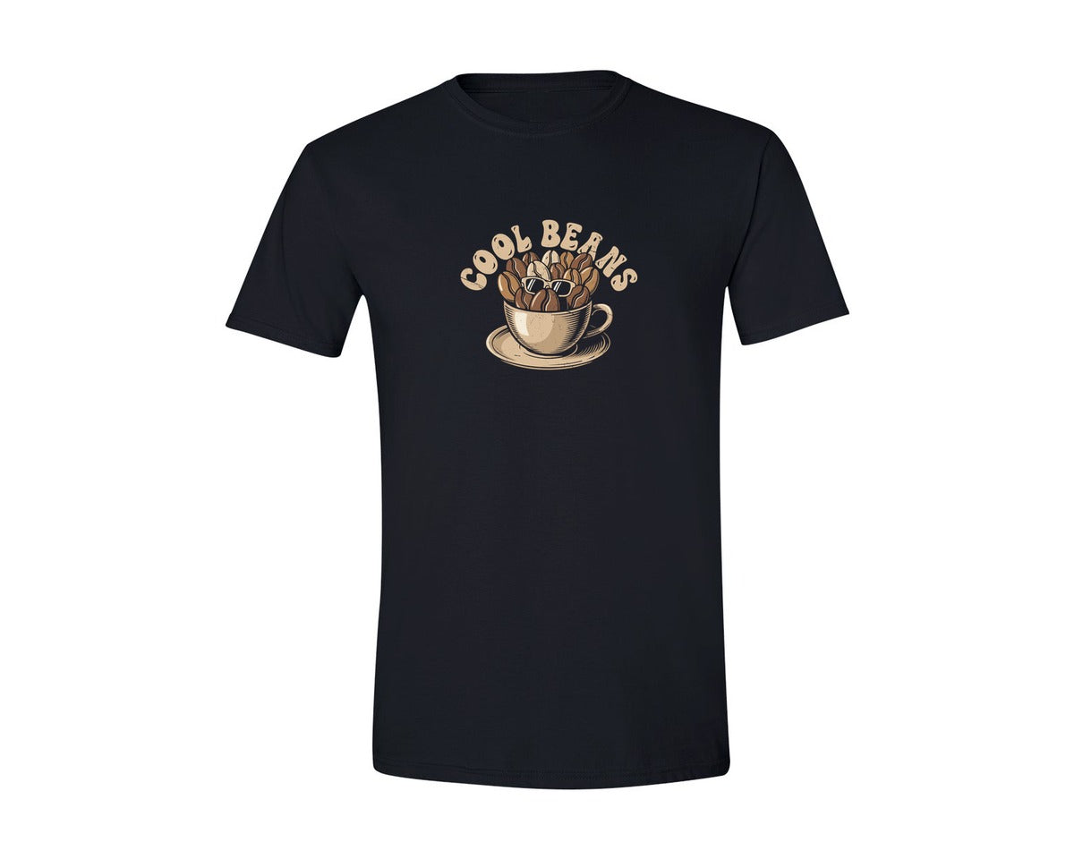 brand:Generic|color:Black|Cool Beans Coffee Funny T Shirt Design Graphic T-Shirt